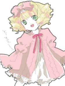 Rating: Safe Score: 0 Tags: 1girl :d blonde_hair bloomers bow dress drill_hair frills green_eyes hair_bow hina_ichigo hinaichigo image long_sleeves looking_at_viewer open_mouth pink_bow short_hair simple_background smile solo underwear white_background User: admin