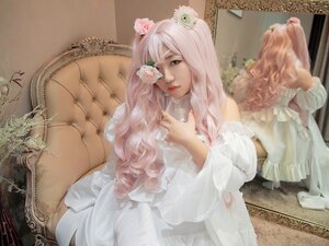 Rating: Safe Score: 0 Tags: 1girl dress flower hair_flower hair_ornament kirakishou lips long_hair mirror pink_hair sitting solo white_dress User: admin