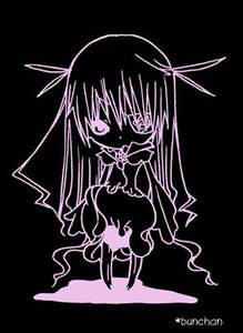 Rating: Safe Score: 0 Tags: 1girl barasuishou black_background dress full_body image long_hair monochrome simple_background solo User: admin