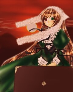 Rating: Safe Score: 0 Tags: 1girl blush brown_hair dress frills green_dress green_eyes heterochromia image long_hair long_sleeves looking_at_viewer red_eyes solo standing suiseiseki underwear very_long_hair User: admin