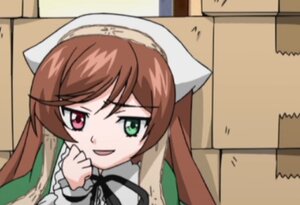 Rating: Safe Score: 0 Tags: 1girl :d blurry brick_wall brown_hair cardboard_box depth_of_field green_eyes head_scarf heterochromia image long_hair long_sleeves looking_at_viewer open_mouth red_eyes ribbon smile solo suiseiseki User: admin