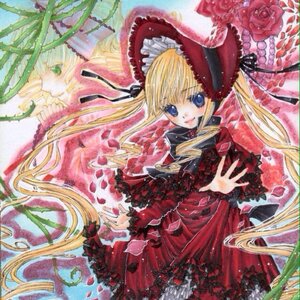 Rating: Safe Score: 0 Tags: 1girl blonde_hair blue_eyes bonnet bow dress drill_hair flower frills hat image long_hair long_sleeves looking_at_viewer marker_(medium) pastel_(medium) petals pink_flower pink_rose red_dress red_flower red_rose rose rose_petals shinku smile solo traditional_media twin_drills twintails very_long_hair watercolor_(medium) User: admin