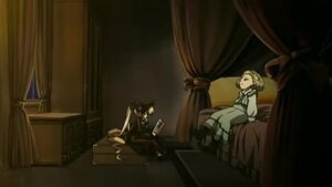 Rating: Safe Score: 0 Tags: 1girl bed bedroom blonde_hair curtains dress image indoors lamp long_sleeves on_bed room shinku sitting solo window User: admin