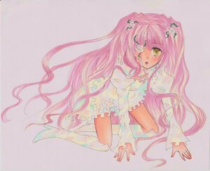 Rating: Safe Score: 0 Tags: 1girl boots dress flower frills hair_flower hair_ornament image juliet_sleeves kirakishou long_hair long_sleeves pink_hair puffy_sleeves solo traditional_media very_long_hair watercolor_(medium) yellow_eyes User: admin