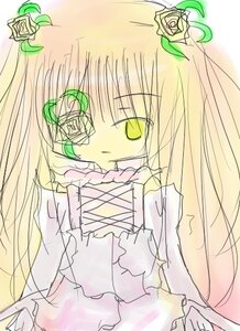 Rating: Safe Score: 0 Tags: 1girl flower green_eyes hair_ornament image kirakishou long_hair rose solo User: admin