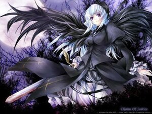 Rating: Safe Score: 0 Tags: 1girl black_dress black_wings dress flower frilled_sleeves frills grass hairband holding holding_weapon image juliet_sleeves lolita_hairband long_hair long_sleeves looking_at_viewer moon outdoors puffy_sleeves rose silver_hair sky solo suigintou sword tree very_long_hair weapon wings User: admin