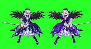 Rating: Safe Score: 0 Tags: 1girl black_wings dress flower frills hairband holding holding_sword holding_weapon image lolita_hairband pink_eyes pixel_art silver_hair solo suigintou sword weapon wings User: admin