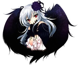 Rating: Safe Score: 0 Tags: 1girl angel_wings bare_shoulders black_wings dress flower gloves gothic_lolita hair_flower hair_ornament image lolita_fashion long_hair mizunomoto red_eyes rose rozen_maiden silver_hair solo striped suigintou white_hair wings User: admin