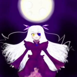 Rating: Safe Score: 0 Tags: 1girl barasuishou blurry dress frills full_moon image long_hair long_sleeves looking_at_viewer moon night ribbon smile solo very_long_hair wings yellow_eyes User: admin