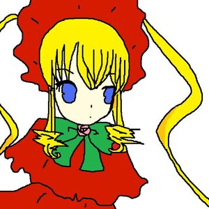 Rating: Safe Score: 0 Tags: 1girl blonde_hair blue_eyes bonnet bow bowtie dress full_body green_bow green_neckwear image long_hair long_sleeves looking_at_viewer red_dress shinku simple_background solo standing white_background User: admin