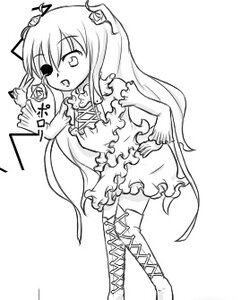 Rating: Safe Score: 0 Tags: 1girl boots cross-laced_footwear dress eyepatch frills greyscale hand_on_hip image kirakishou long_hair looking_at_viewer monochrome open_mouth rose simple_background solo thigh_boots thighhighs very_long_hair zettai_ryouiki User: admin