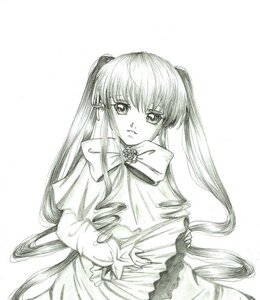 Rating: Safe Score: 0 Tags: 1girl blush capelet dress drill_hair image long_hair long_sleeves looking_at_viewer monochrome rose shinku simple_background solo striped twin_drills twintails vertical_stripes very_long_hair white_background User: admin