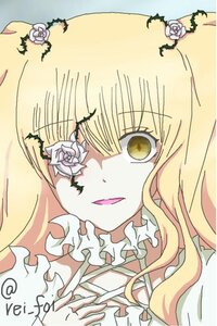 Rating: Safe Score: 0 Tags: 1girl blonde_hair dress flower frills image kirakishou long_hair rose solo thorns white_flower white_rose yellow_eyes yellow_rose User: admin