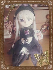 Rating: Safe Score: 0 Tags: 1girl bug butterfly doll dress flower insect long_hair painting_(object) photo rose smile solo suigintou User: admin