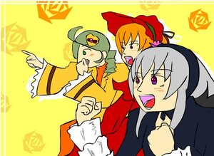 Rating: Safe Score: 0 Tags: 3girls dress hat image multiple multiple_girls open_mouth purple_eyes rose shinku silver_hair suigintou tagme User: admin