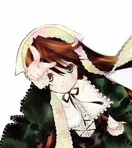 Rating: Safe Score: 0 Tags: 1girl bangs black_ribbon brown_hair dress frills green_dress hat image lace long_hair long_sleeves looking_at_viewer ribbon simple_background solo suiseiseki upper_body very_long_hair User: admin