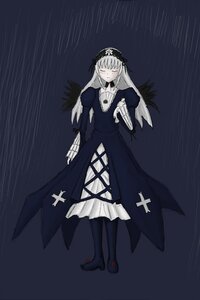 Rating: Safe Score: 0 Tags: 1girl black_dress black_wings blush closed_eyes closed_mouth cross dress flower frills full_body hairband image juliet_sleeves long_hair long_sleeves rain ribbon silver_hair solo standing suigintou very_long_hair wings User: admin