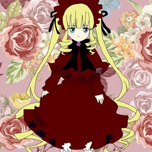 Rating: Safe Score: 0 Tags: 1girl blonde_hair blue_eyes bonnet bow bowtie dress drill_hair flower image long_hair long_sleeves looking_at_viewer pink_flower pink_rose red_dress rose shinku solo twin_drills twintails very_long_hair User: admin