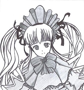 Rating: Safe Score: 0 Tags: 1girl auto_tagged bonnet bow bowtie capelet dress frills greyscale image long_hair long_sleeves looking_at_viewer monochrome ribbon shinku simple_background solo twintails upper_body very_long_hair white_background User: admin