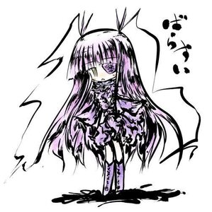 Rating: Safe Score: 0 Tags: 1girl barasuishou boots dress full_body image long_hair long_sleeves monochrome purple_theme simple_background solo standing very_long_hair white_background User: admin