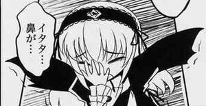 Rating: Safe Score: 0 Tags: 1girl black_wings blush closed_eyes dress frills greyscale hairband image lolita_hairband long_hair long_sleeves monochrome solo suigintou upper_body wings User: admin