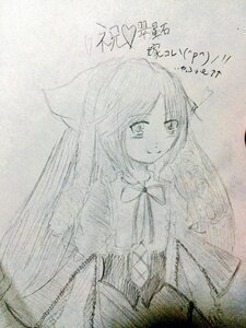 Rating: Safe Score: 0 Tags: 1girl auto_tagged bow cape greyscale hair_bow image long_hair monochrome reiuji_utsuho sketch smile solo suiseiseki traditional_media User: admin