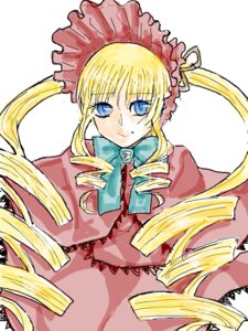 Rating: Safe Score: 0 Tags: 1girl blonde_hair blue_eyes bonnet bow bowtie dress drill_hair frills image long_hair long_sleeves looking_at_viewer shinku sidelocks simple_background smile solo twin_drills twintails upper_body very_long_hair white_background User: admin