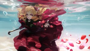 Rating: Safe Score: 0 Tags: 1girl air_bubble blonde_hair blue_eyes bubble dress fish hair_ornament image long_hair long_sleeves shinku solo submerged twintails underwater water User: admin