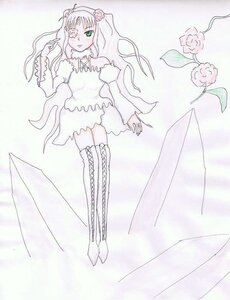 Rating: Safe Score: 0 Tags: 1girl bare_shoulders boots cross-laced_footwear detached_sleeves dress flower green_eyes hair_flower hair_ornament image kirakishou long_hair rose solo thigh_boots thighhighs white_footwear white_hair User: admin