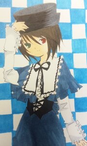 Rating: Safe Score: 0 Tags: 1girl argyle argyle_background argyle_legwear auto_tagged black_rock_shooter_(character) board_game brown_hair checkered checkered_background checkered_floor checkered_kimono checkered_scarf checkered_skirt chess_piece colorful diamond_(shape) dress flag floor hat heterochromia image knight_(chess) marker_(medium) on_floor perspective plaid_background race_queen red_eyes short_hair solo souseiseki tile_floor tile_wall tiles traditional_media vanishing_point User: admin
