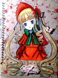 Rating: Safe Score: 0 Tags: 1girl blonde_hair blue_eyes bonnet bow bowtie capelet cup dress drill_hair flower green_bow green_neckwear image long_hair long_sleeves looking_at_viewer marker_(medium) pink_rose red_capelet red_dress red_flower red_rose rose shinku sidelocks solo traditional_media twin_drills twintails very_long_hair User: admin