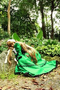 Rating: Safe Score: 0 Tags: 1boy 1girl blonde_hair day doll dress forest green_dress link long_hair nature outdoors pointy_ears solo suiseiseki sunlight tree very_long_hair User: admin