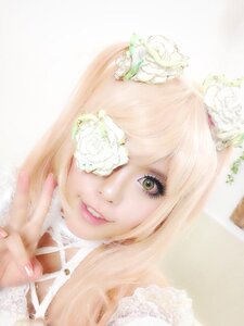 Rating: Safe Score: 0 Tags: 1girl flower kirakishou lips pink_hair smile solo white_flower white_rose User: admin