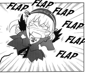 Rating: Safe Score: 0 Tags: 1girl auto_tagged black_wings blush chibi dress emphasis_lines greyscale hairband image long_sleeves monochrome open_mouth simple_background solo suigintou tears wings User: admin