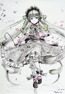 Rating: Safe Score: 0 Tags: 1girl auto_tagged blue_eyes bonnet dress flower image lolita_fashion long_hair petals rose rose_petals shinku solo striped traditional_media twintails very_long_hair User: admin