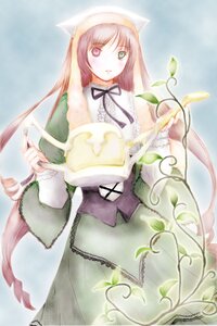 Rating: Safe Score: 0 Tags: 1girl brown_hair dress green_dress heterochromia holding image leaf linjara long_hair long_sleeves looking_at_viewer plant rozen_maiden solo suiseiseki very_long_hair watering_can User: admin
