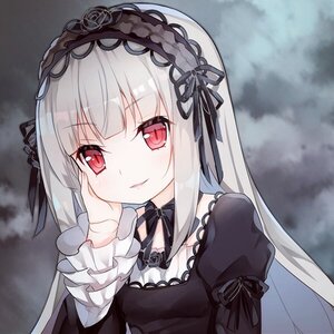 Rating: Safe Score: 0 Tags: 1girl bad_id bad_pixiv_id bangs black_dress black_flower black_ribbon black_rose blunt_bangs closed_mouth cloud cloudy_sky commentary_request detached_collar doll_joints dress eyebrows_visible_through_hair flower frilled_sleeves frills gothic_lolita grey_hair hairband hand_on_own_cheek hand_on_own_face head_tilt image joints juliet_sleeves lolita_fashion lolita_hairband long_hair long_sleeves looking_at_viewer parted_lips puffy_sleeves red_eyes ribbon rose rozen_maiden silver_hair sky slit_pupils smile solo suigintou tengxiang_lingnai tsurime upper_body User: admin