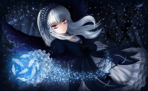 Rating: Safe Score: 0 Tags: 1girl black_wings dress flower frills gothic_lolita hairband image lolita_fashion lolita_hairband long_hair long_sleeves looking_at_viewer night purple_eyes ribbon rose silver_hair sky solo star_(sky) starry_sky suigintou wings User: admin