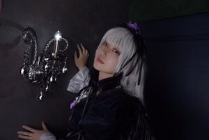 Rating: Safe Score: 0 Tags: 1girl bangs closed_mouth flower gothic_lolita lips lolita_fashion long_sleeves solo suigintou upper_body User: admin