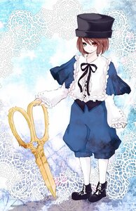 Rating: Safe Score: 0 Tags: 1girl black_footwear brown_hair capelet frills full_body green_eyes hat heterochromia image long_sleeves looking_at_viewer pantyhose red_eyes ribbon shoes short_hair solo souseiseki standing white_legwear User: admin