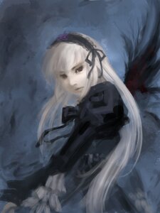 Rating: Safe Score: 0 Tags: 1girl black_dress black_ribbon black_wings dress flower frilled_sleeves frills hairband image long_hair long_sleeves looking_at_viewer red_eyes ribbon rose solo suigintou very_long_hair wings User: admin