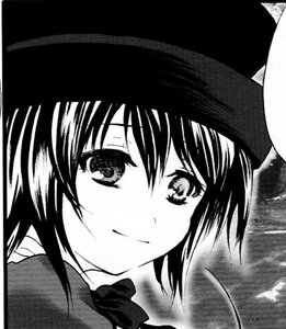 Rating: Safe Score: 0 Tags: 1girl blush bow bowtie close-up closed_mouth face greyscale hat image looking_at_viewer monochrome smile solo souseiseki User: admin