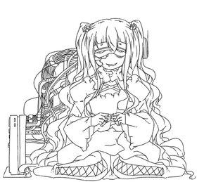 Rating: Safe Score: 0 Tags: 1girl boots cross-laced_footwear dress eyepatch flower greyscale hair_ornament image kirakishou lace-up_boots lineart long_hair long_sleeves monochrome sitting smile solo two_side_up very_long_hair User: admin