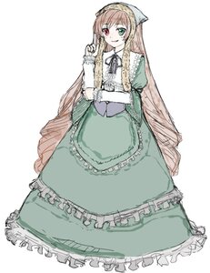 Rating: Safe Score: 0 Tags: 1girl brown_hair dress frills full_body green_dress green_eyes heterochromia image lolita_fashion long_hair long_sleeves looking_at_viewer red_eyes ribbon simple_background smile solo suiseiseki tongue tongue_out very_long_hair white_background User: admin