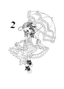 Rating: Safe Score: 0 Tags: 1girl ahoge dress flower frills full_body greyscale hair_ornament holding_umbrella image kanaria long_sleeves looking_at_viewer monochrome parasol solo striped umbrella User: admin