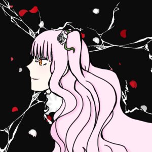 Rating: Safe Score: 0 Tags: 1girl bangs black_background dress flower hair_ornament image kirakishou long_hair petals pink_hair profile rose_petals smile solo upper_body User: admin