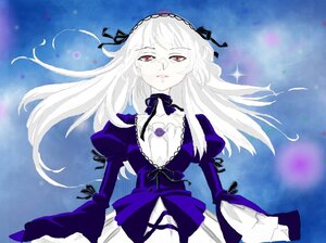Rating: Safe Score: 0 Tags: 1girl black_ribbon detached_collar dress flower frills hairband image juliet_sleeves long_hair long_sleeves looking_at_viewer pale_skin puffy_sleeves red_eyes ribbon solo suigintou wings User: admin