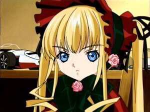 Rating: Safe Score: 0 Tags: 1girl blonde_hair blue_eyes bonnet bow cup flower image long_hair looking_at_viewer pink_flower pink_rose rose shinku sidelocks solo twintails User: admin