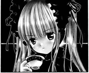Rating: Safe Score: 0 Tags: 1girl bangs black_background black_border blush border closed_mouth cup greyscale holding_cup image long_hair looking_at_viewer monochrome shinku simple_background solo teacup twintails upper_body User: admin