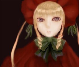 Rating: Safe Score: 0 Tags: 1girl bangs blonde_hair blue_eyes blurry bowtie closed_mouth depth_of_field face hat image looking_at_viewer shinku solo User: admin